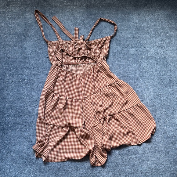 Gingham  Sundress in Brown - Picture 2 of 2
